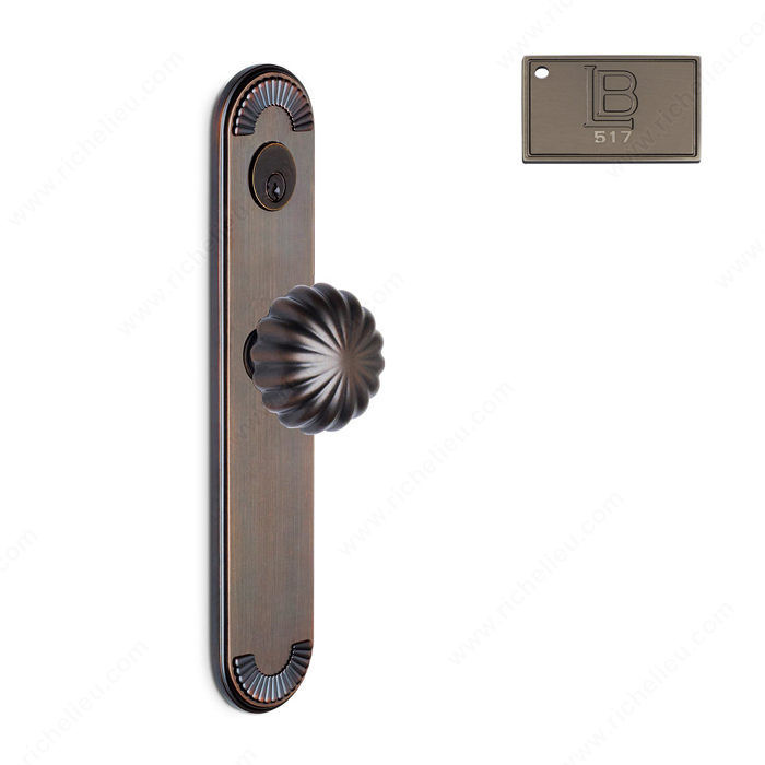 Right Mortise Escutcheon Entry, Knob K5/K5, 2.75 - California, Finish Brushed Antique Nickel