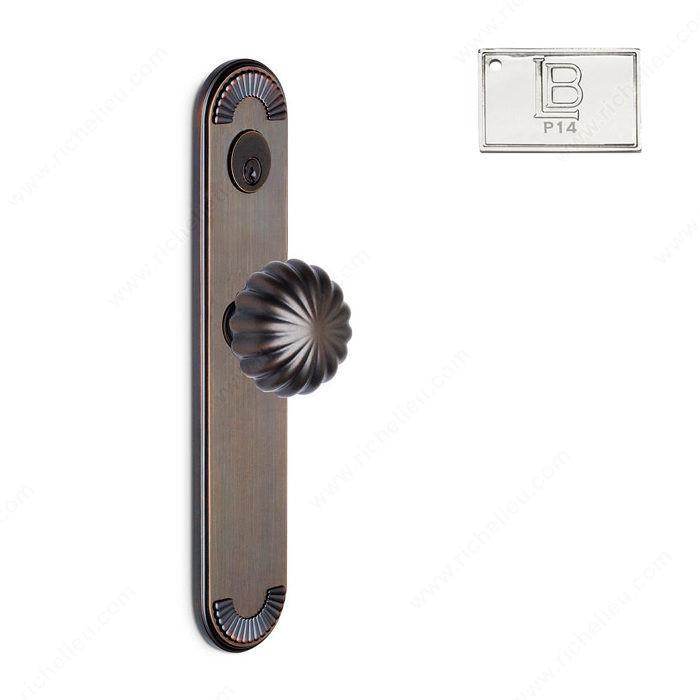 Right Mortise Escutcheon Entry, Knob K5/K5, 2.75 - California, Finish PVD Polished Nickel