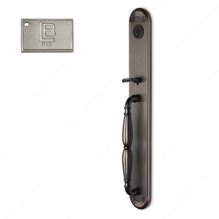 Left Mortise Handle Entry, Knob K5, 2.50 - California, Finish PVD Brushed Nickel