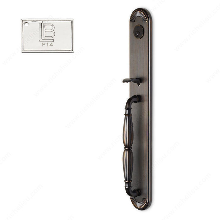 Left Mortise Handle Entry, Lever L5, 2.50 - California, Finish PVD Polished Nickel