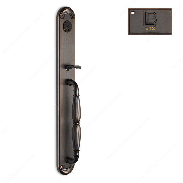 Right Mortise Handle Entry, Lever L5, 2.50 - California, Finish Brushed Oil-Rubbed Bronze