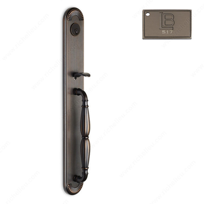 Right Mortise Handle Entry, Lever L5, 2.50 - California, Finish Brushed Antique Nickel