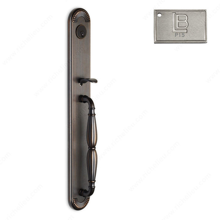 Mortise Handle Full Dummy, Lever L5 - California, Finish PVD Brushed Nickel