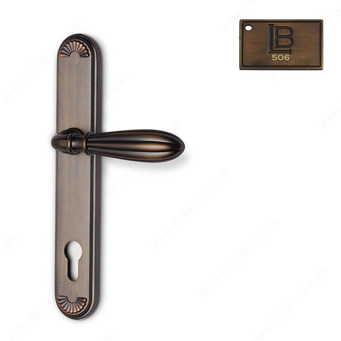 Multipoint Entry, European Cylinder, Lever L5 - California, Finish Brushed Antique Brass