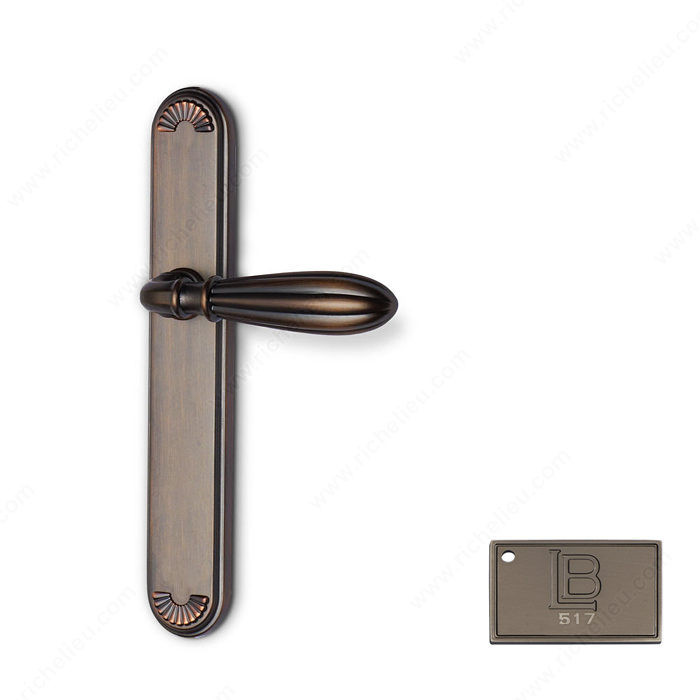Multipoint Full Dummy, European Cylinder, Lever L5 - California, Finish Brushed Antique Nickel