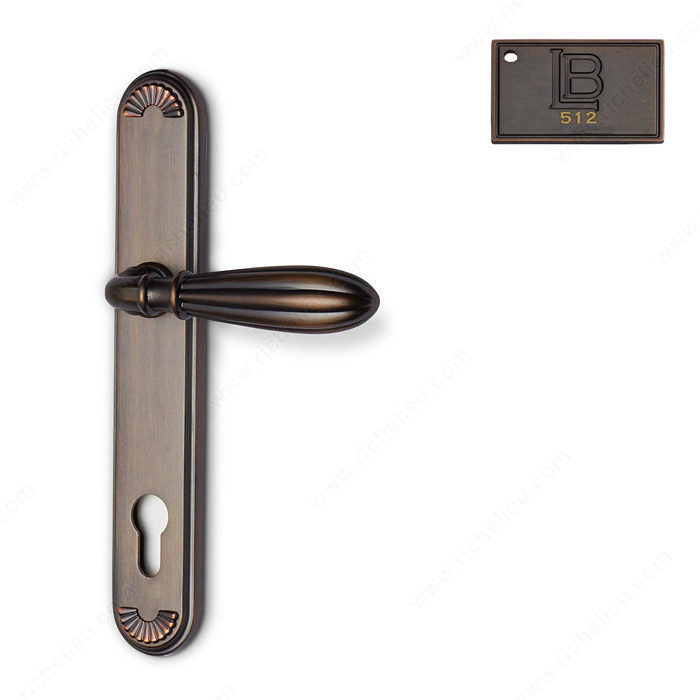 Multipoint Patio Entry, European Cylinder, Lever L5 - California, Finish Brushed Oil-Rubbed Bronze