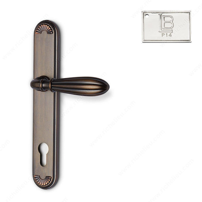 Multipoint Patio Entry, European Cylinder, Lever L5 - California, Finish PVD Polished Nickel