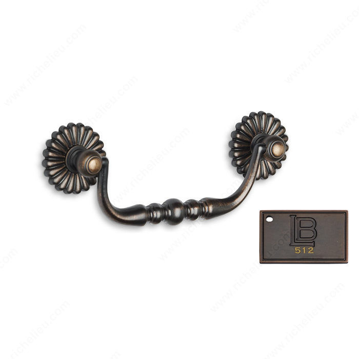 Traditional Brass Pull - P5, Finish Brushed Oil-Rubbed Bronze