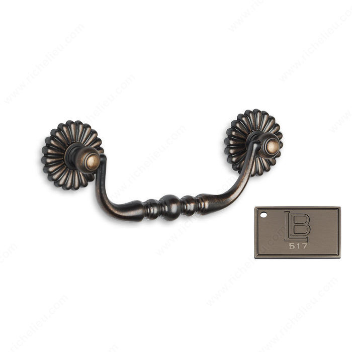 Traditional Brass Pull - P5, Finish Brushed Antique Nickel
