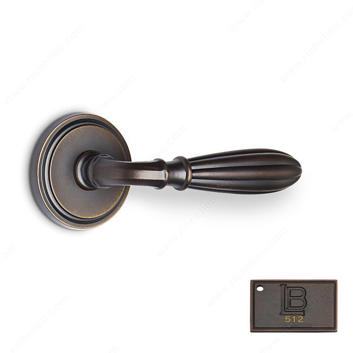 Rosette Passage Set, Lever L5, 2.75 - California, Finish Brushed Oil-Rubbed Bronze