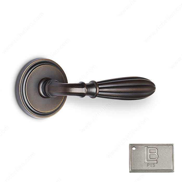 Rosette Passage Set, Lever L5, 2.75 - California, Finish PVD Brushed Nickel