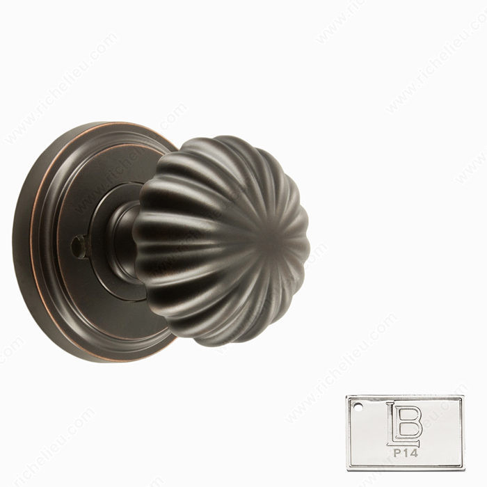 Rosette Privacy Set, Knob K5, 2.38 - California, Finish PVD Polished Nickel