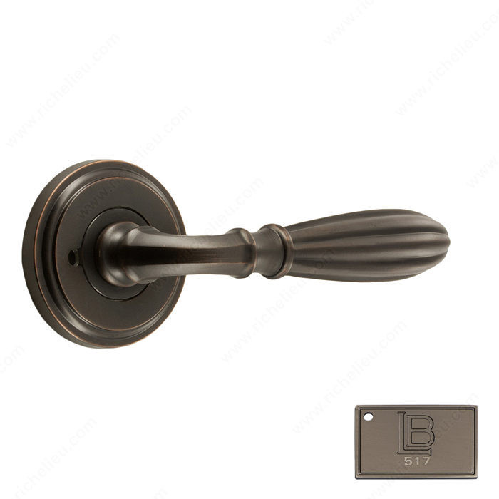 Rosette Privacy Set, Lever L5, 2.75 - California, Finish Brushed Antique Nickel