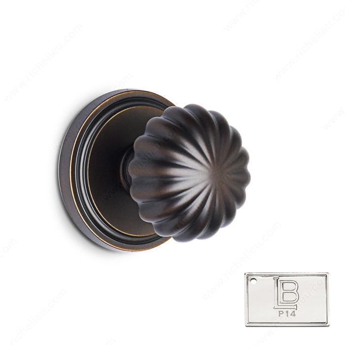 Rosette Single Dummy Set, Knob K5 - California, Finish PVD Polished Nickel