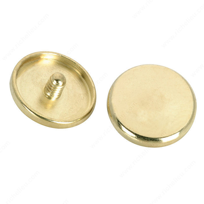 Cover Cap for Screw #162 - 15 mm in Diameter, Finish Steel / Brass