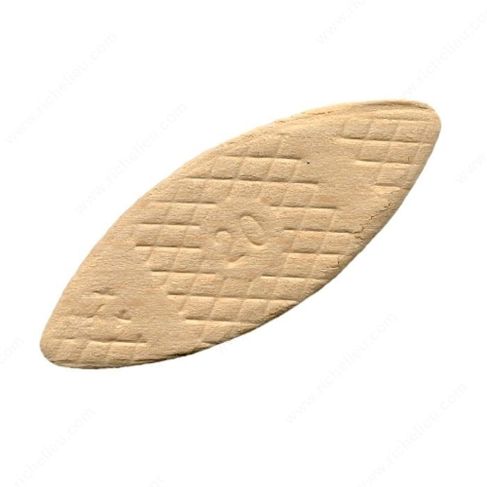 Wood Biscuit, Allows two pieces of wood to join easily., Number #20, Width - Overall Dimensions 23 mm, Length - Overall Dimensions 60 mm