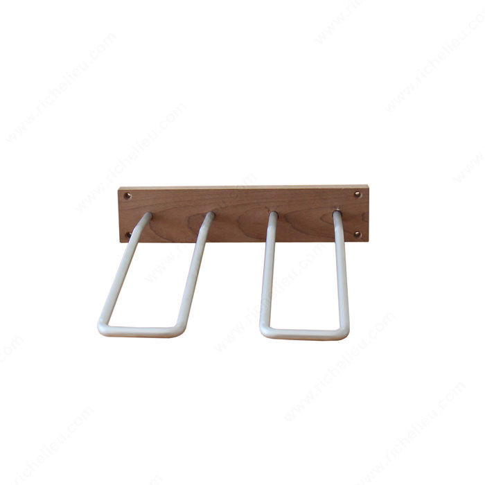 Angled Wine Bottle Holder, Number of Bottles 2, Material Brushed Aluminum, Width 11 1/2 in