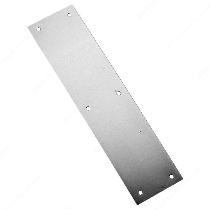 Push Plate, Type Push Plate, Length 16 in, Width 4 in, Finish Stainless Steel