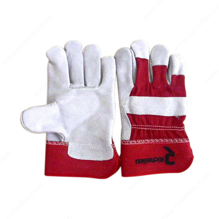 Cow Split Fitters Work Glove with Reinforced Palm, Size Large PRO-PACK 3