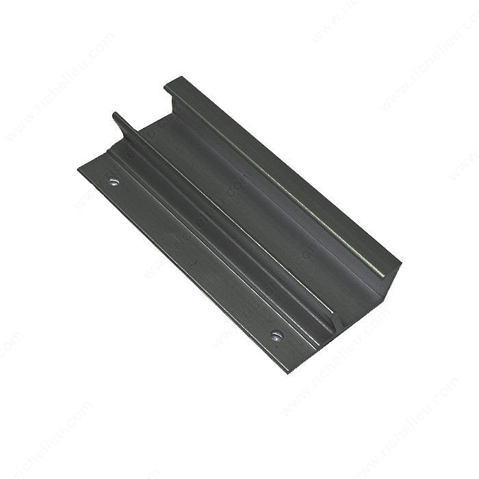 Contemporary Pull Handle for 3/4 Panel - 46 and 3179, No groove needed, Finish Black, Length - Overall Dimensions 6 ft