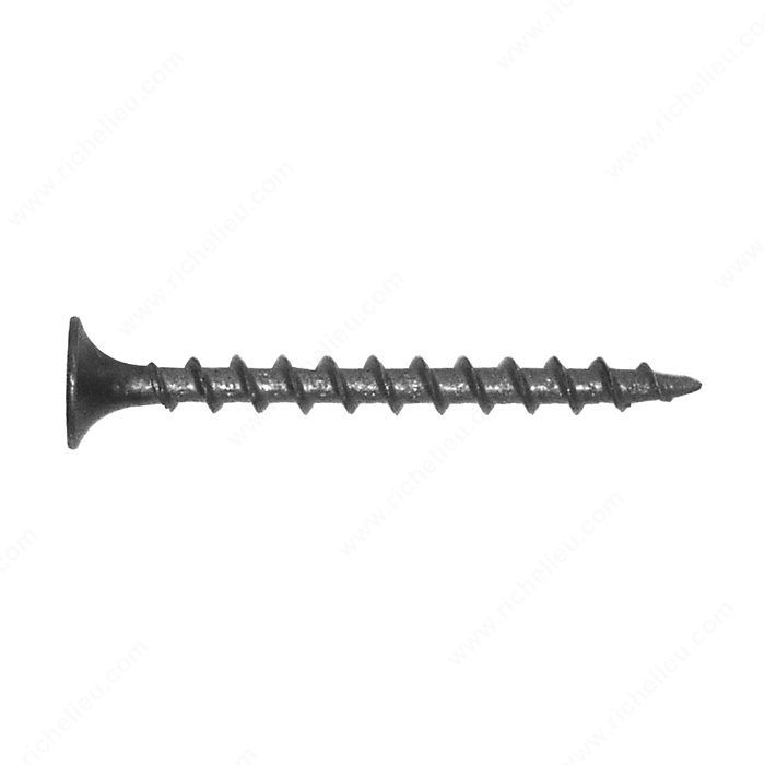 Drywall Screw, Bugle Head, Phillips Drive, Coarse Thread, Type W Point, RzR, Screw Size 6, Length 1 in, Head Size no. 6, Threading Full thread