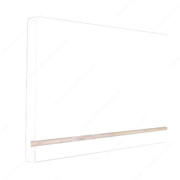 Vinyl Wrapped Drawer Side, Height 4 in, Color Name White