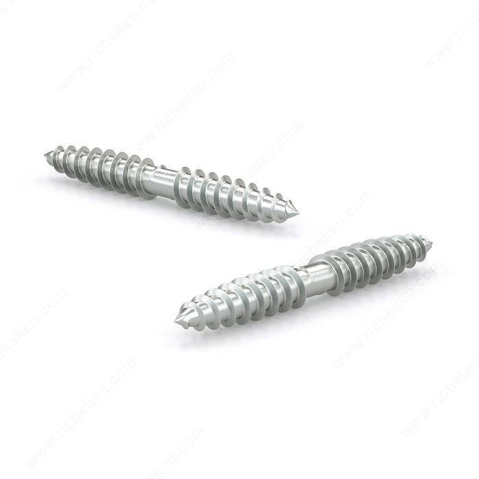 Steel Dowel, Screw Size 1/4, Length 2 1/2 in, Threading Partial thread PRO-PACK 2