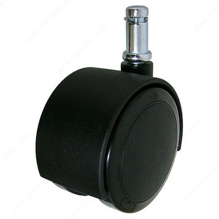 Soft Tread Dual-Wheel Furniture Caster - With Friction Grip Stem, Mobility and maneuverability, Load Capacity Per Caster Max. 27 kg, Wheel Diameter 60 mm, Total Height 69.8 mm PRO-PACK 3