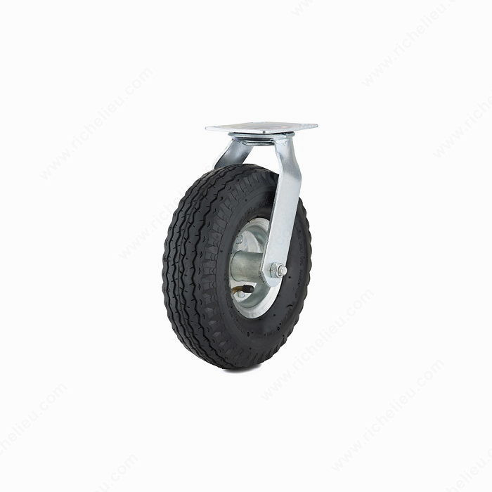 Industrial Pneumatic Casters, Absorb shocks and vibrations, Load Capacity Per Caster Max. 120 kg, Wheel Diameter 254 mm, Total Height 300 mm, Tread Width 89 mm