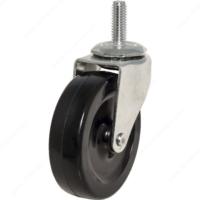 Multi-Purpose Furniture Caster - With Threaded Stem, Double- race ball bearing, Load Capacity Per Caster Max. 57 kg, Wheel Diameter 76 mm, Total Height 89.2 mm, Tread Width 22.2 mm PRO-PACK 2