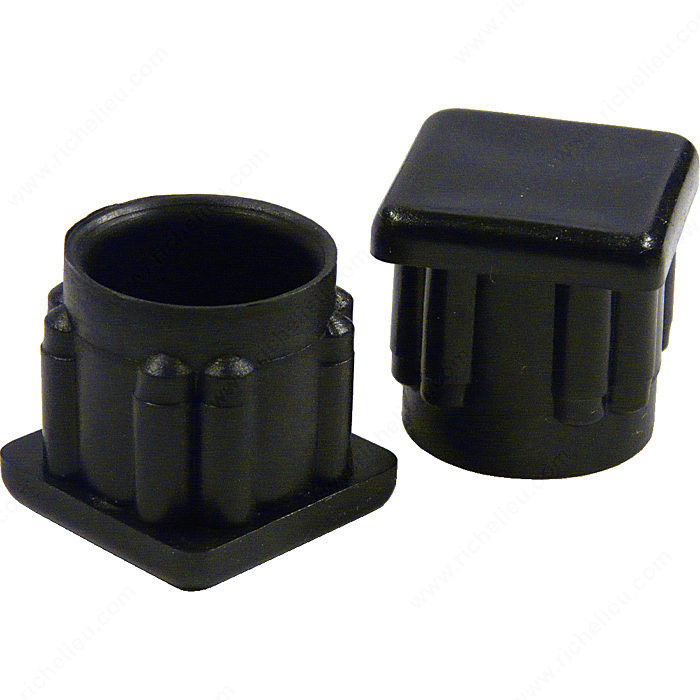 4pcs Polypropylene Square Insertion Glides, Installation Dimensions 17 mm inside your leg, Dimensions 19 mm total
