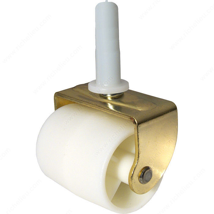 Bed Frame Casters & Accessories, Easy movement, Tread Width Max. 53 mm, Fastening Type Swivel Without Brake, Finish White PRO-PACK 3