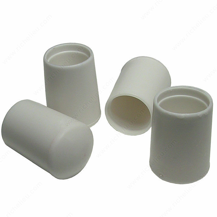Vinyl Leg Tips, Interior Dimensions 29 mm, Finish Off-White