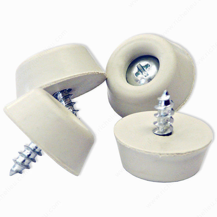 Screw-On Rubber Bumpers, Diameter 22 mm, Finish Almond PRO-PACK 25