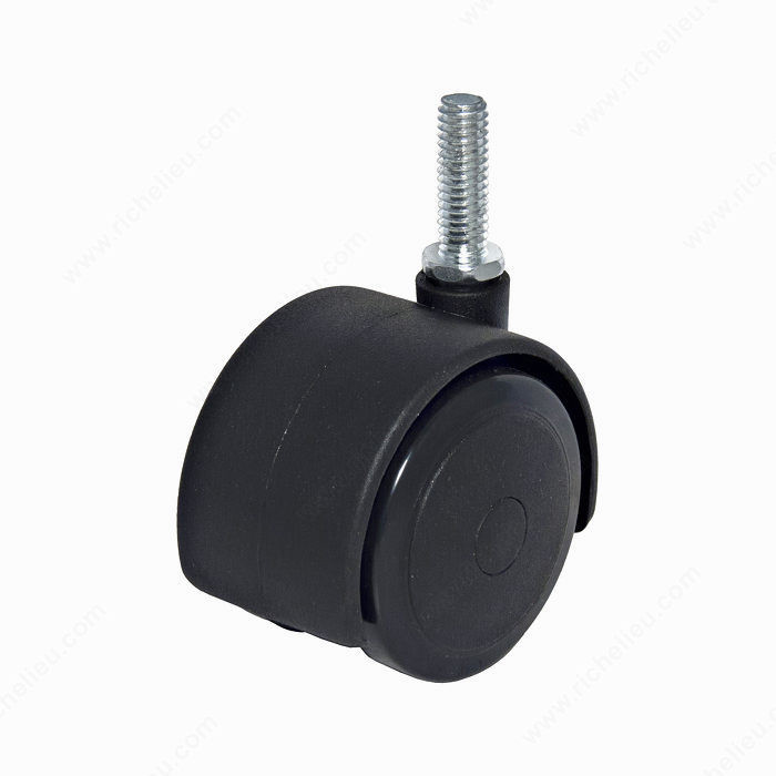 Soft Tread Dual-Wheel Furniture Caster - With Threaded Stem, Mobility and maneuverability,PRO-PACK 5