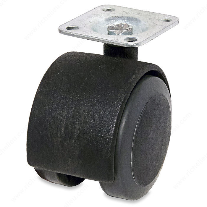 Soft Tread Dual-Wheel Furniture Caster - With Plate, Mobility and maneuverability,PRO-PACK 5