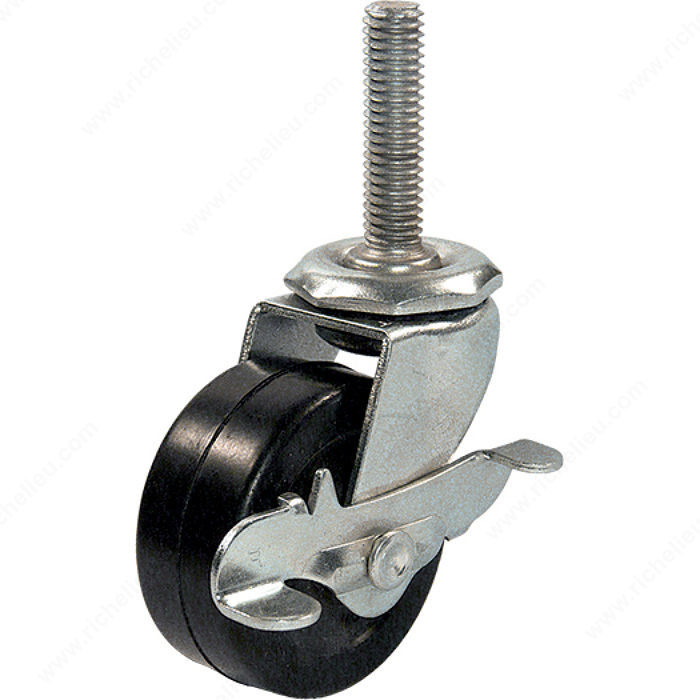 Multi-Purpose Furniture Caster - With Threaded Stem, Double- race ball bearing, Load Capacity Per Caster Max. 40 kg, Wheel Diameter 51 mm, Total Height 64.5 mm, Tread Width 20.6 mm PRO-PACK 2