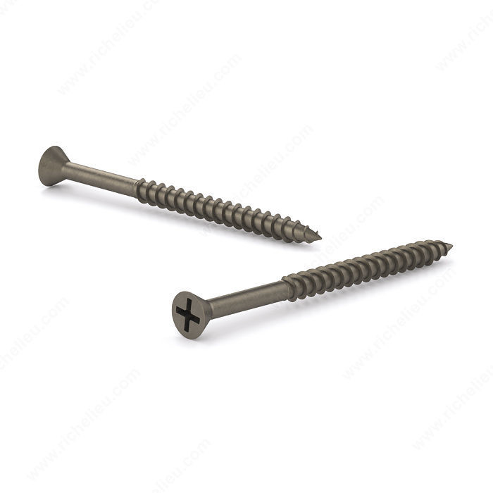 Plain Wood Screw, Flat head, Phillips Drive, Regular Thread, Regular Wood Point, Assembly screw, Length 2 in, Function Assembly, Threading Partial thread, Brands Reliable Products