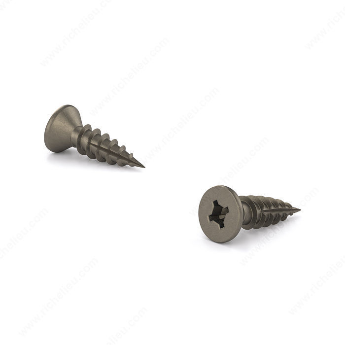 Plain Wood Screw, Flat Head, Quadrex Drive, Regular Thread, Type 17 Point, Self- drilling screw,