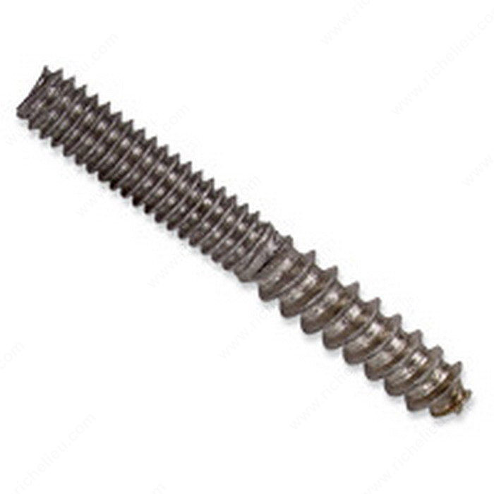 Hanger Bolt for Stand-off Post, Stainless steel, Threaded 3/8"- 16, Length 6 in