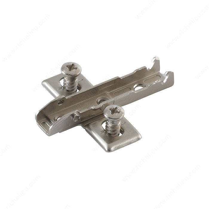 Wing Base Plates with 3 Point Fixing, Height 0 mm, Mounting Pre-Mounted with Euro Screws PRO-PACK 25