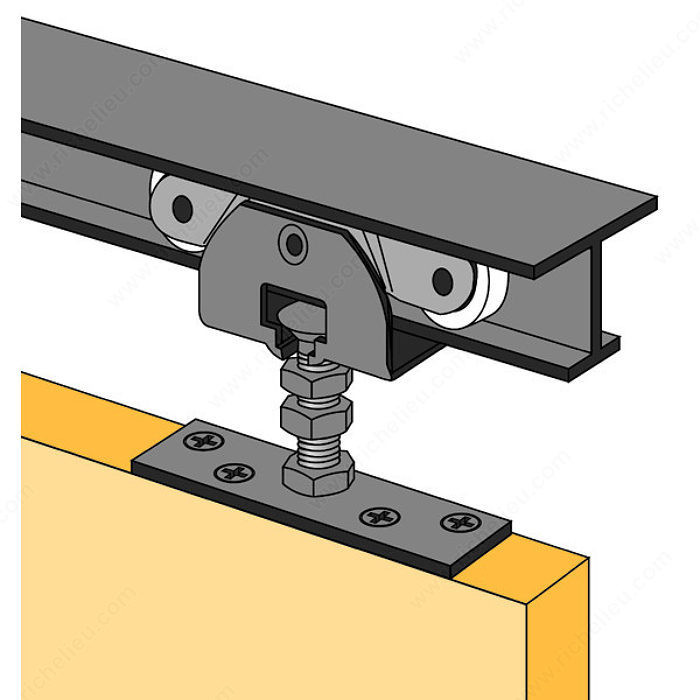 Pocket Door Track Set - 1/4, Length 6 ft
