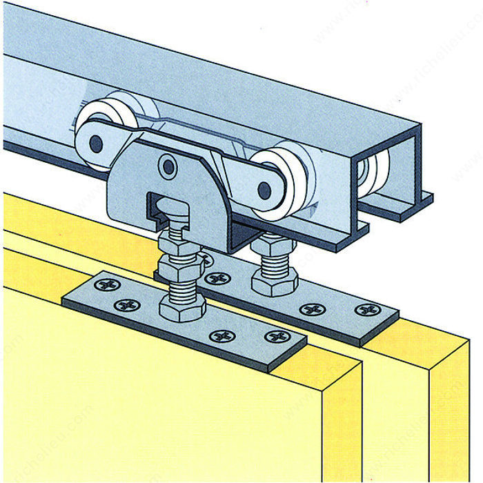 Bi-Passing Door Track Set - 3/4, Length 6 ft