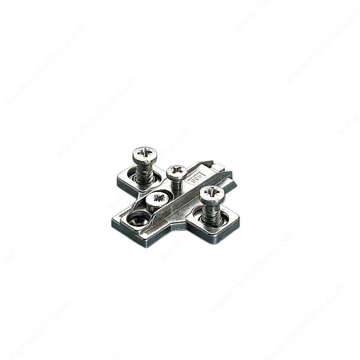Slide-on Plates w/Cam Height Adjustment, Mounting Pre-Mounted Euro Screws, Thickness 0 mm PRO-PACK 10