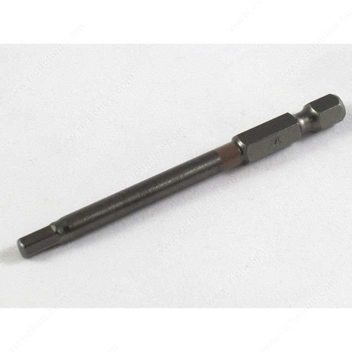 Hex Bit (Allen Key), HDB, Size M4, Finish Brown