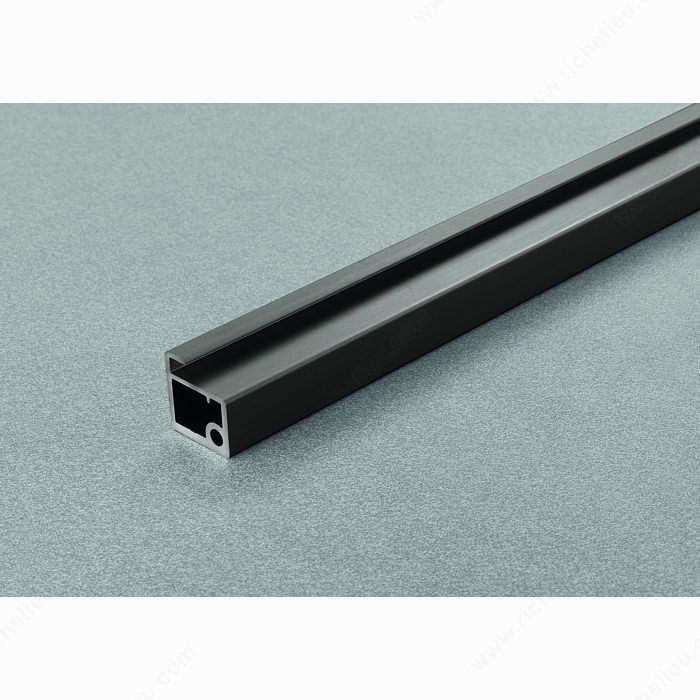 Aluminum door profile 118 inch long, Finish Titanium. Pro-Pack of 10