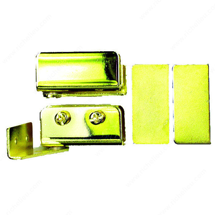 Pivot Hinge forGlass Door Recessed Within Furniture / Cabinet, No drilling of the glass, Finish Polished Brass