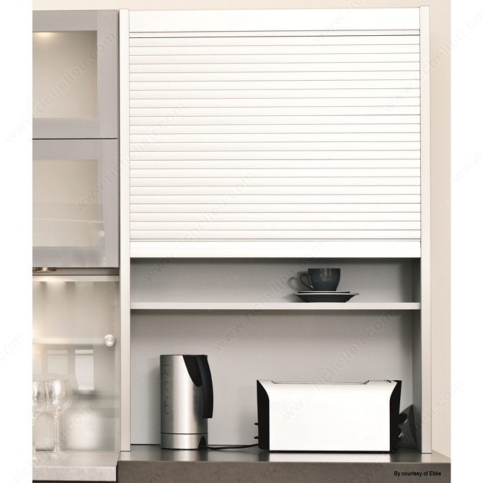 Tambour Door Kit with Exact Widths - Stainless Steel Finish - 25 mm, Robust rolling mechanism - C3, Exterior Width 30 in