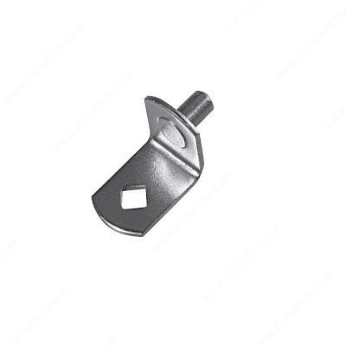 L-Shaped Metal Shelf Pin - 1/4, Drilling Diameter 5 mm, Finish Walnut