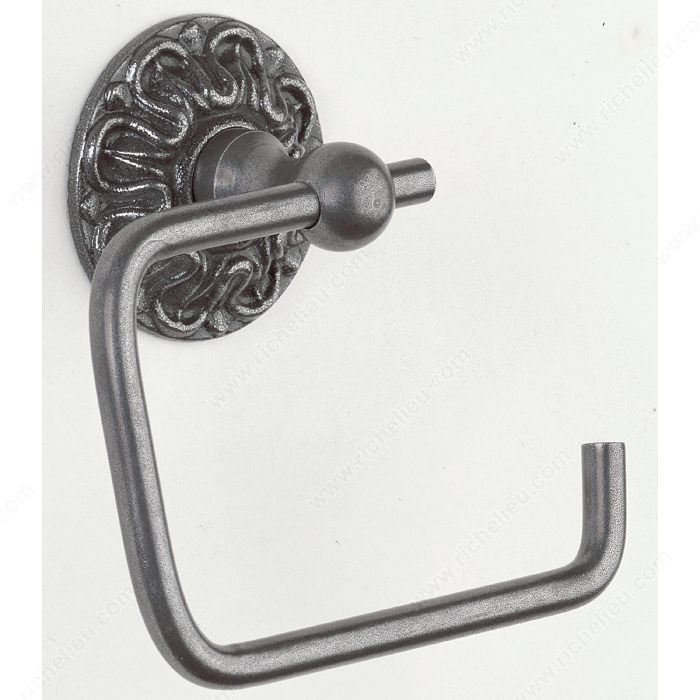 Bath Tissue Holder - Louis XV Series, Height 5 3/8 in, Finish Satin Steel, Projection - Overall Dimensions 2 3/8 in, Width - Overall Dimensions 5 1/2 in
